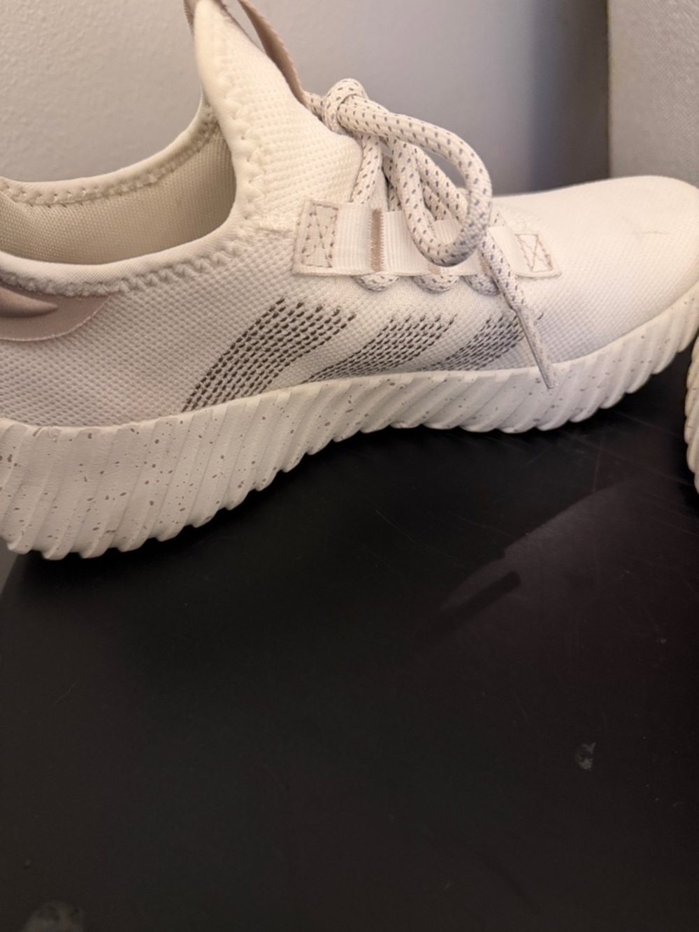 adidas Beige Knit Women's Sneaker - Picture 2 of 3